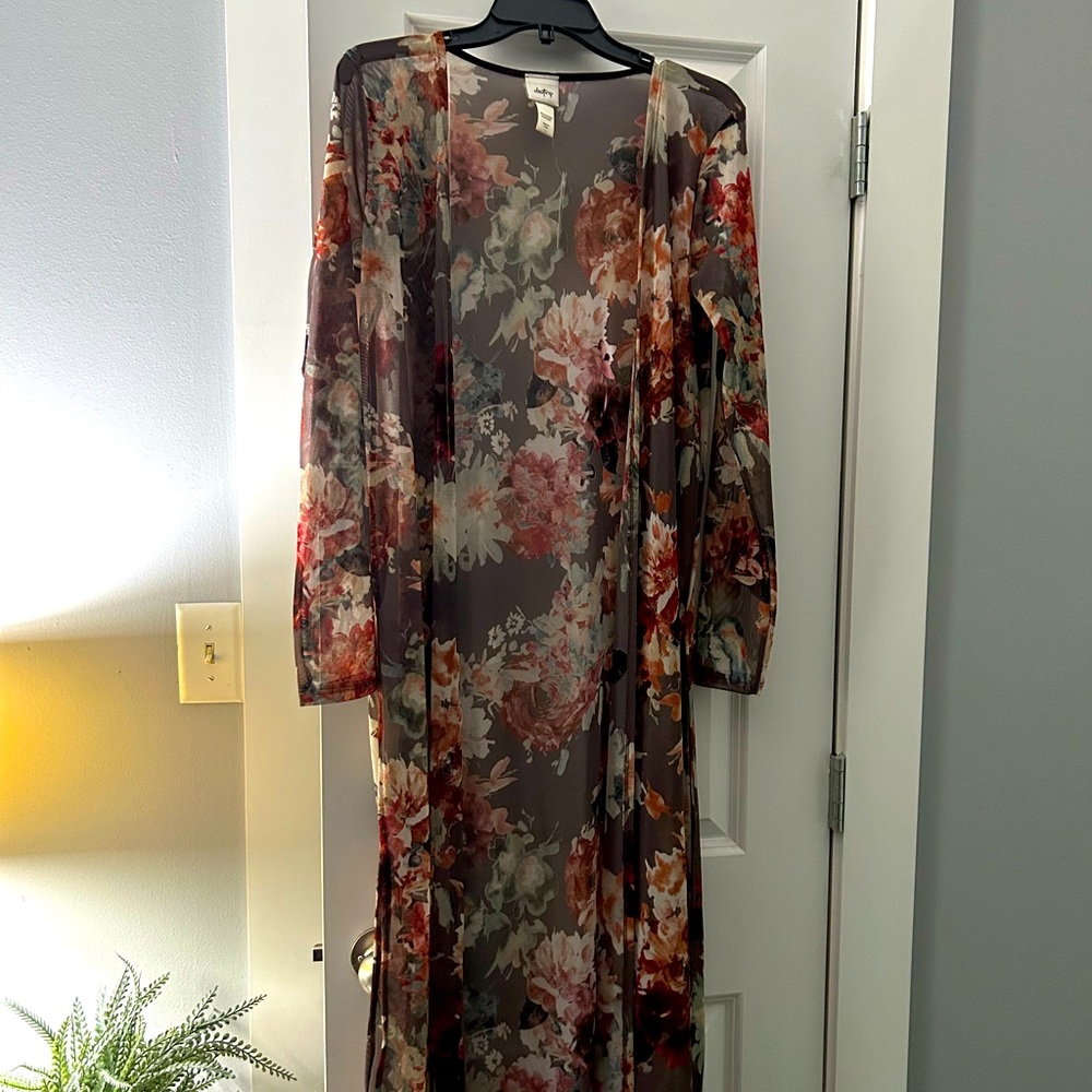 Cute Sheer Maxi Duster. Size large